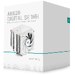 Кулер для процессора DEEPCOOL AK620 DIGITAL SE WH LGA20XX/1700/1200/115X/AM5/AM4 (9шт/кор, TDP 260W, PWM, DUAL Fan 120мм, 6 тепл. трубок, ARGb, белый) RET (R-AK620-WHADMN-GJD)
