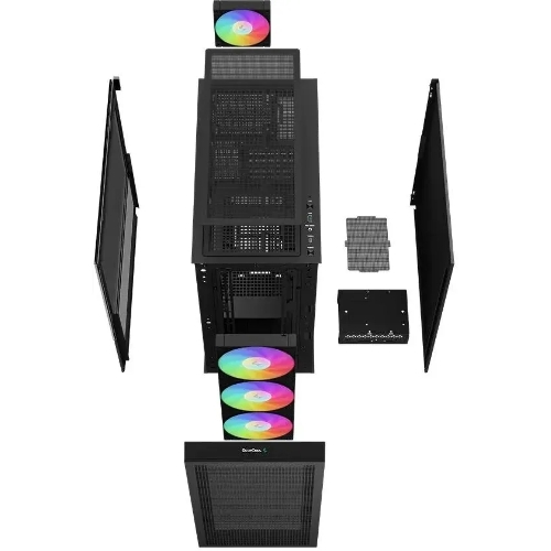 Компьютерный корпус DeepCool CH560 черный (R-CH560-BKAPE4-G-1) (ATX, без БП, 2хUSB, с окном)