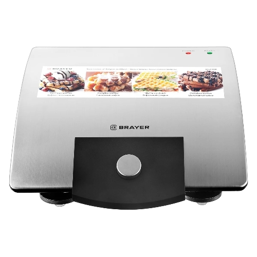 Вафельница BRAYER, 750 Вт, белг.вафли, панель 11x13 см, защита от перегр, индик. готовности