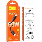 Кабель Hoco X96 Hyper TYPE-C TO TYPE-C USB Type-C (m)-USB Type-C (m) 1м черный коробка