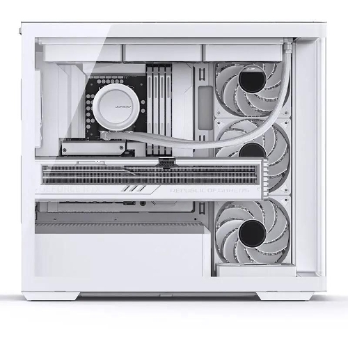 Корпус без блока питания JONSBO D300, Mini-Tower, TG, no fan, 2xUSB-A 3.2 + 1xUSB-C 3.2, mATX, mITX White