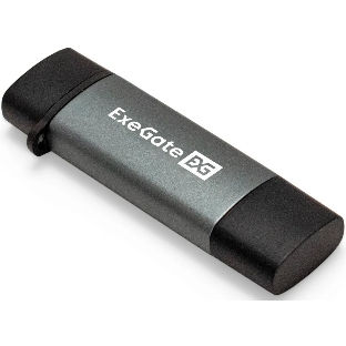 Кард-ридер ExeGate CR-201CA/серый/SDXC/SDHC/SD/microSDXC/microSDHC/microSD/USB Type-A/Type-C/алюминий