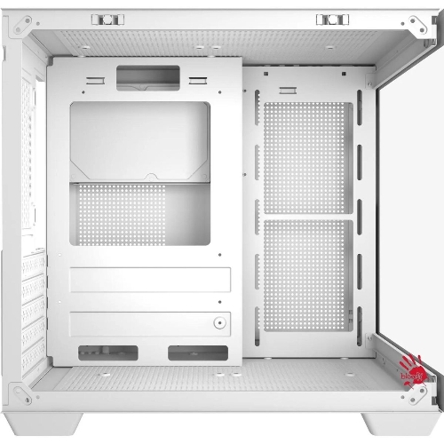 Компьютерный корпус Bloody CC-121 белый без БП mATX 7x120мм 1xUSB2.0 1xUSB3.0 audio