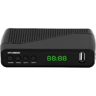 Приставка для цифрового ТВ Hyundai H-DVB500 черный, DVB-T2, DVB-T, DVB-C, HDMI, USB 2.0 х2