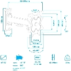Кронштейн Arm media MARS-5 черный, 15 шт/уп. Кр. стал. настенный для TV 10