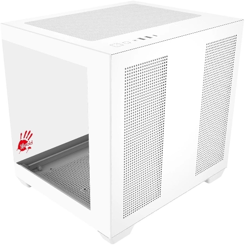 Компьютерный корпус Bloody CC-121 белый без БП mATX 7x120мм 1xUSB2.0 1xUSB3.0 audio