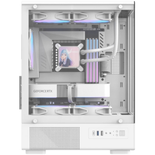 Корпус Formula Crystal Z1CM v2 белый без БП mATX 5x120мм 1xUSB3.0 audio bott PSU