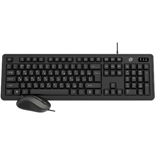 Комплект клавиатура+мышь Oklick S605 проводной, USB, 2400 DPI, чёрный
