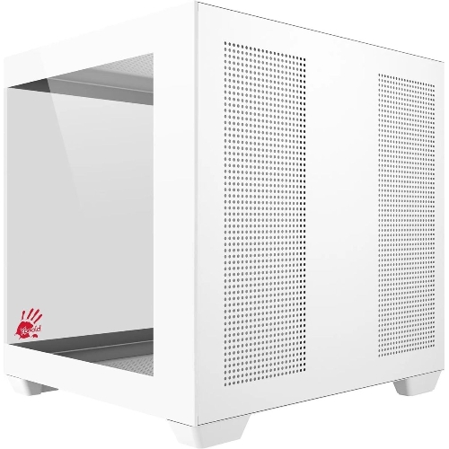 Компьютерный корпус Bloody CC-121 белый без БП mATX 7x120мм 1xUSB2.0 1xUSB3.0 audio