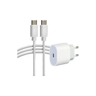 Сетевое зарядное устройство Rexant USB-C, 20Вт в комплекте с кабелем USB-C – USB-C