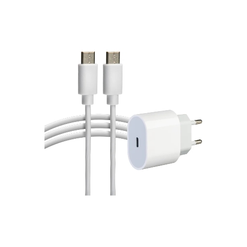 Сетевое зарядное устройство Rexant USB-C, 20Вт в комплекте с кабелем USB-C – USB-C
