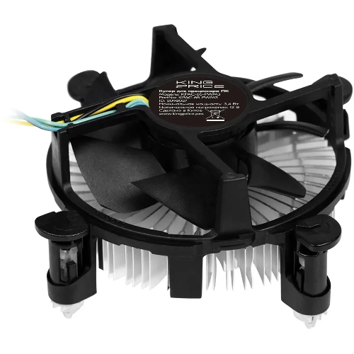 Кулер KingPrice KPAC-65-PWM3 92x92x25мм Soc-1200/1150/1151/1155 черный 4-pin 18-35dB Al 65W 140gr Ret