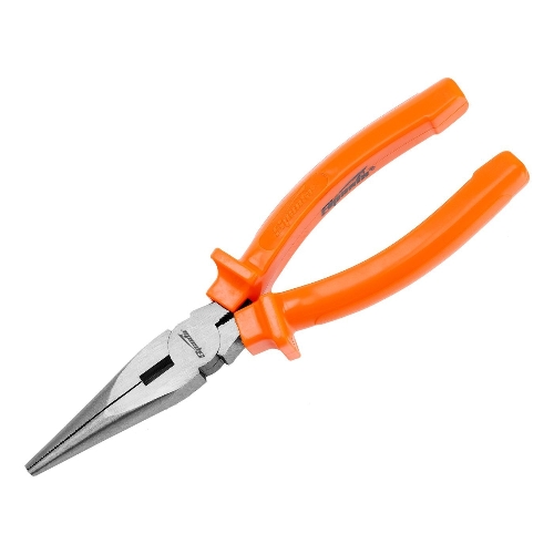 Длинногубцы Sparta Classic, 180 мм, прямые шлифованные, пластмассовые рукоятки