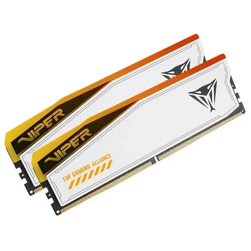 Оперативная память Patriot Viper Elite 5 TUF Gaming, DDR5, 32Gb (2x16 GB), 6000 MHz, CL36, DIMM, радиатор, RGB, белый