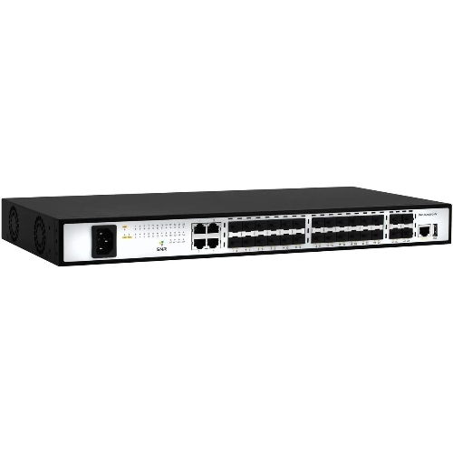 Коммутатор управляемый SNR 2+, 20 портов 100/1000Base-X SFP, 4 порта Combo 10/100/1000Base-T100/1000Base-X SFP, 4 порта 1/10G SFP+, встроенный БП ~220V AC