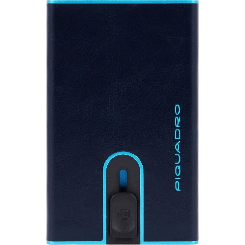 Чехол для кредитных карт Piquadro Blue Square PP4825B2BLR/BLU2, натур.кожа, темно-синий