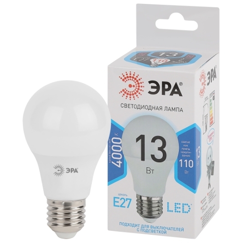 Лампа светодиодная ЭРА LED smd A60-13W-840-E27