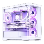 Корпус без блока питания JONSBO D300, Mini-Tower, TG, no fan, 2xUSB-A 3.2 + 1xUSB-C 3.2, mATX, mITX White