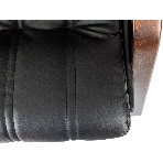Кресло офисное Бюрократ T-9932W-CF-Eco черный, эко.кожа, на ножках, дерево