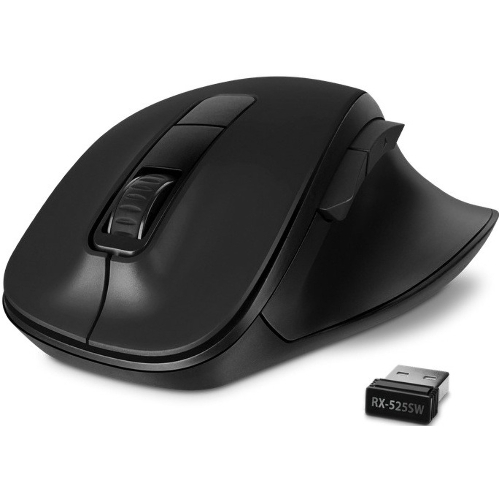 Мышь беспроводная SVEN RX-525SW черная (бесшумн. кл., 5+1кл. 600-1400DPI, Soft-touch, блист.)