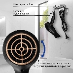 Фен Hyundai H-HD0767 черный, 2000 Вт, ионизация