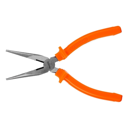 Длинногубцы Sparta Classic, 180 мм, прямые шлифованные, пластмассовые рукоятки