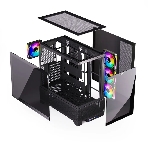 Компьютерный корпус ABR MINI PRO (1хUSB 3.0, 1хUSB Type-C, HD Audio, 4xRGb Fan, ATX, Micro-ATX, ITX)