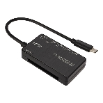 Кард-ридер Rexant 18-4118/черный/MS/MS PRODUO/M2/MMC/SD/microSD/microSDHC/microSDXC/USB Type-C/пластик