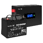 Комплект Источник бесперебойного питания EX295992RUS + батарея 33Aч EX282974RUS 1шт (инвертор, синус, для котла, PF=1, настенный) ExeGate IdealSine SR-600.LCD.2SH <600VA/600W, чистая синусоида, цветной LCD-дисплей, 2*Schuko, крепление настенное, черный> + батарея ExeGate DT 1233 (12В, 33А·ч) 1шт