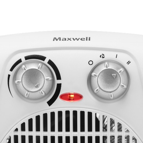 Тепловентилятор Maxwell MW-3458 (W), белый, 1000/2000 Вт, 20 м2, термостат