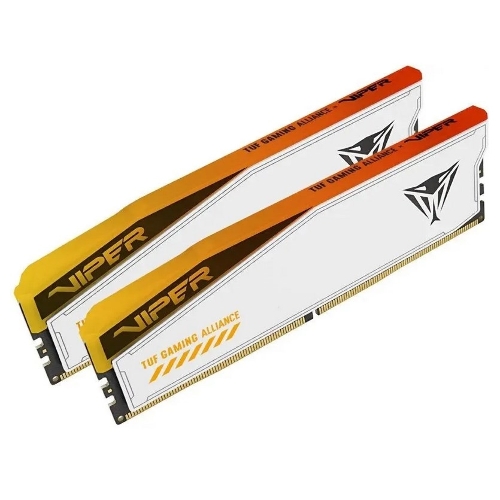 Оперативная память Patriot Viper Elite 5 TUF Gaming, DDR5, 32Gb (2x16 GB), 6000 MHz, CL36, DIMM, радиатор, RGB, белый