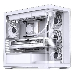 Корпус без блока питания JONSBO D300, Mini-Tower, TG, no fan, 2xUSB-A 3.2 + 1xUSB-C 3.2, mATX, mITX White