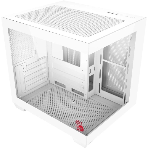 Компьютерный корпус Bloody CC-121 белый без БП mATX 7x120мм 1xUSB2.0 1xUSB3.0 audio