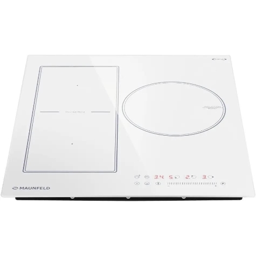 Индукционная варочная панель Maunfeld CVI453SBWH Inverter, конфорок: 3 шт., стеклокерамика, независимая, белый