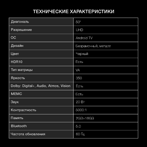 Телевизор Hyundai 50