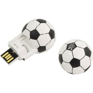 Флешка USB Smartbuy Wild FB (SB16GbFB), 16Gb, USB 2.0, R/W 15/5, белый/черный Футбольный Мяч