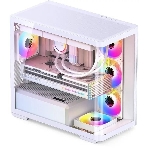 Корпус без блока питания JONSBO D300, Mini-Tower, TG, no fan, 2xUSB-A 3.2 + 1xUSB-C 3.2, mATX, mITX White