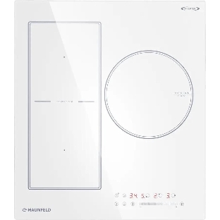 Индукционная варочная панель Maunfeld CVI453SBWH Inverter, конфорок: 3 шт., стеклокерамика, независимая, белый
