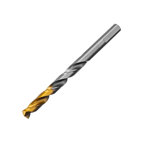 Сверло спиральное по металлу Denzel 8 x 117мм, Р6М5, Golden Tip