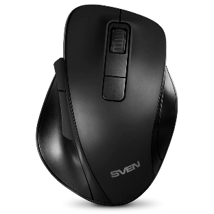 Мышь беспроводная SVEN RX-525SW черная (бесшумн. кл., 5+1кл. 600-1400DPI, Soft-touch, блист.)