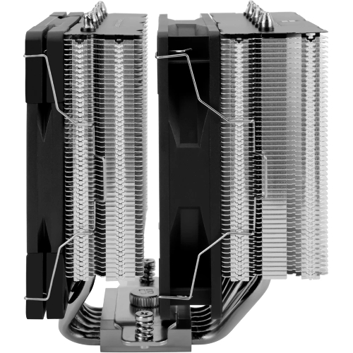 Кулер для процессора Thermalright Royal Knight 120 SE (4-pin PWM, 155мм, Ni/Cu, 6x6мм, 2x120мм, 66.17CFM/59CFM, 25.6dBA/26.1dBA, 1500RPM/1800RPM, S: 1200, 1700, 1851, 115X, AM4, AM5, silver, black)
