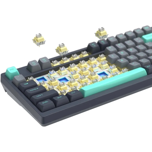 Клавиатура проводная A4Tech Fstyler FS300 механическая черный/серый USB for gamer LED (FS300 PANDA ROCK)