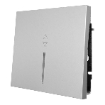 Выключатель проходной 1-кл. с индик. СП ZIMA IP20 10А безвинт. зажим серый матовый LEZARD 704-7488-114QC