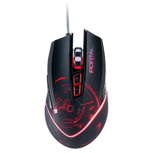 Мышь проводная Qumo Portal M39 черный, 3200 dpi, USB, кнопки - 6