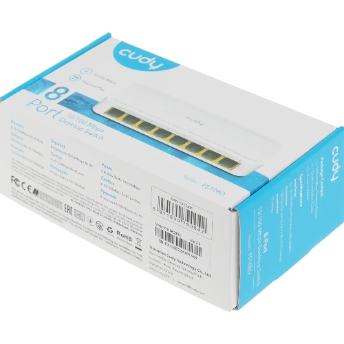 Коммутатор Cudy FS108D, 8×100 Мбит/с