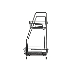 Этажерка настольная двухуровневая Mallony L’ordine Nero, 31,5*17*33 см