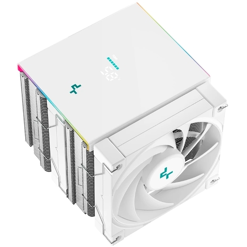 Кулер для процессора DEEPCOOL AK620 DIGITAL SE WH LGA20XX/1700/1200/115X/AM5/AM4 (9шт/кор, TDP 260W, PWM, DUAL Fan 120мм, 6 тепл. трубок, ARGb, белый) RET (R-AK620-WHADMN-GJD)