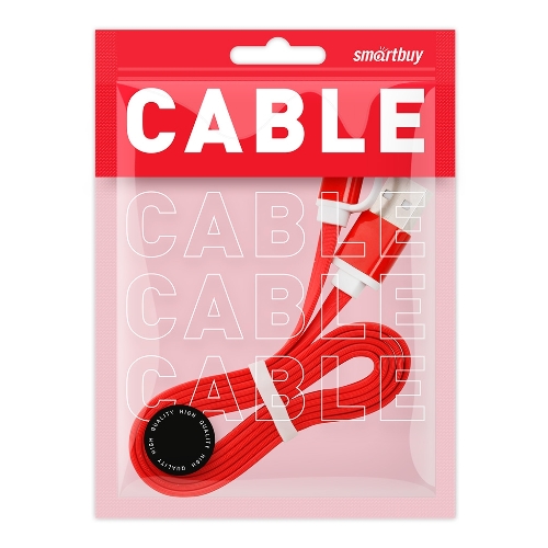 Дата-кабель Smartbuy USB - 2 в 1 Micro+8 pin, длина 1,2 м, красный (iK-212 red)/60
