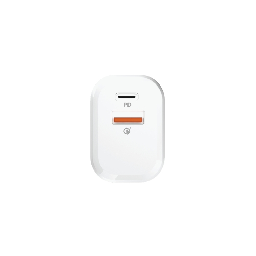 Сетевое зарядное устройство OLMIO Type-C+USB, 20W, 3A, QuickCharge3.0, PowerDelivery, белое