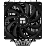 Кулер для процессора Thermalright Royal Knight 120 SE (4-pin PWM, 155мм, Ni/Cu, 6x6мм, 2x120мм, 66.17CFM/59CFM, 25.6dBA/26.1dBA, 1500RPM/1800RPM, S: 1200, 1700, 1851, 115X, AM4, AM5, silver, black)